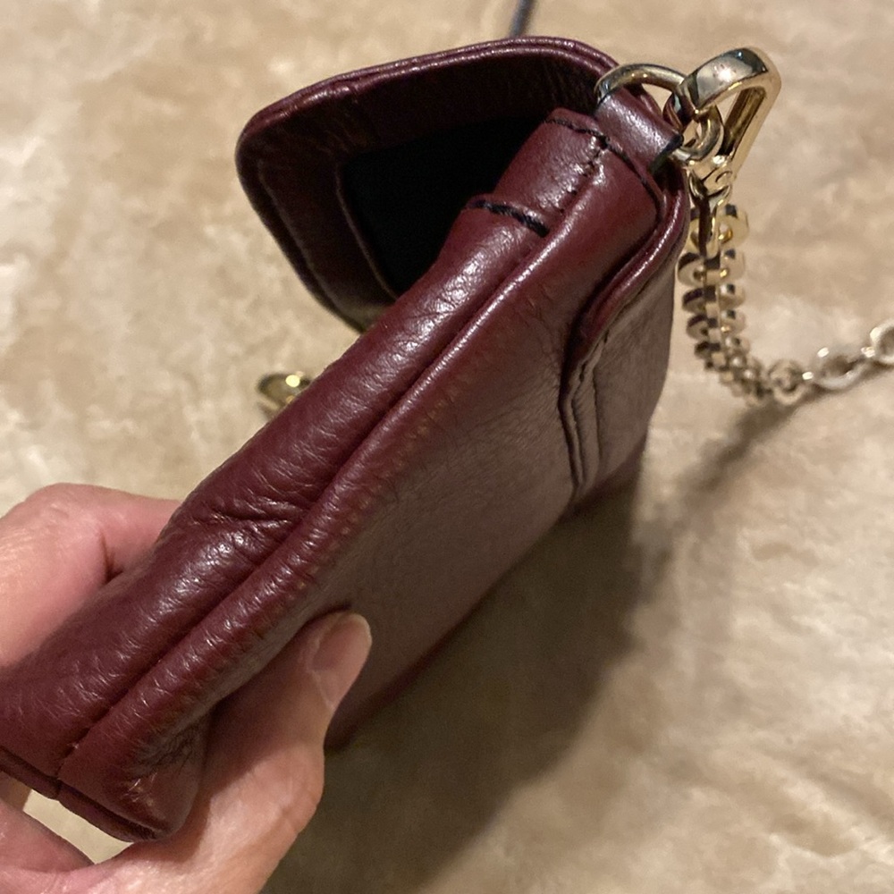 Calvin Kline small burgundy leather crossbody - Picture 7 of 12